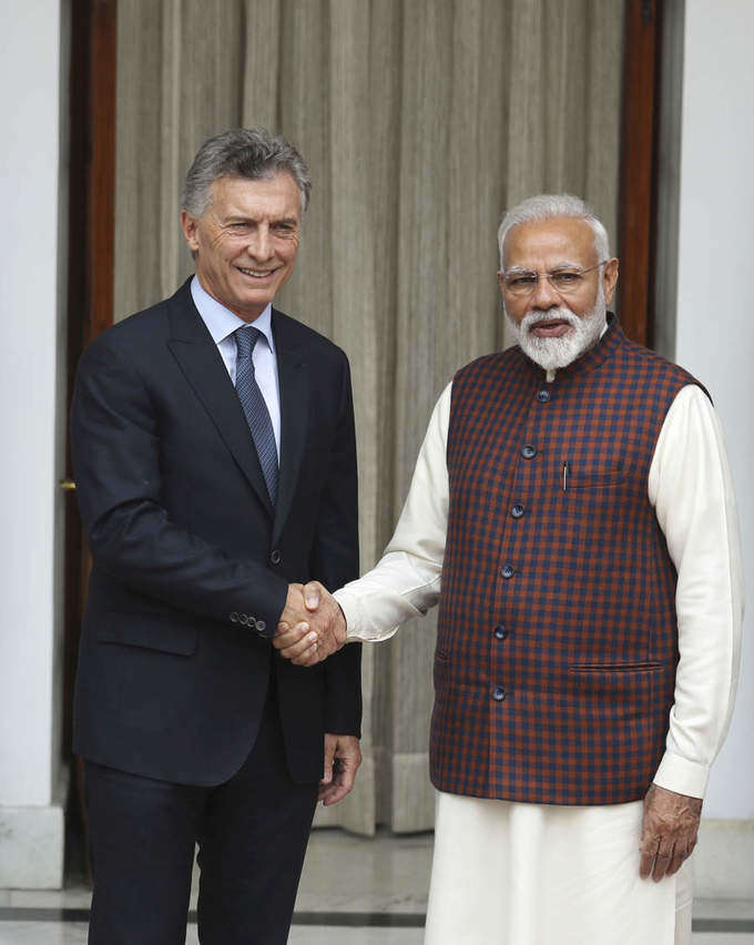Argentinian President Mauricio Macri visits India